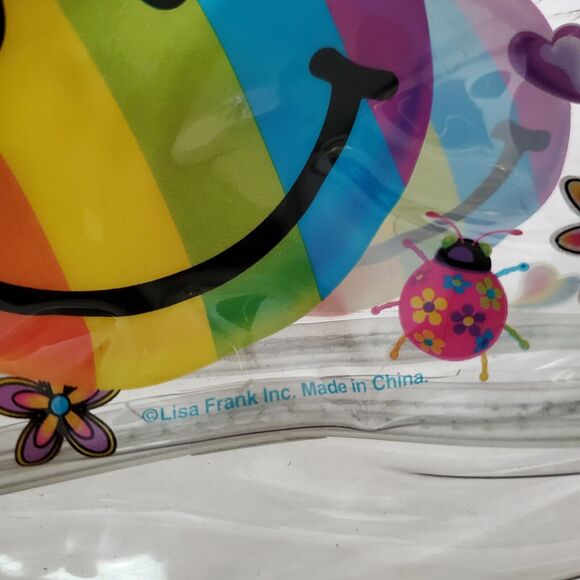 Vintage 90s Lisa Frank Smiley Clear Purple Backpack Mini - Picture 6 of 10